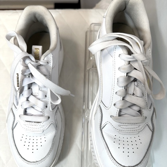 Puma Karmen Rebelle Womens Size 8.5 Casual Platform Sneakers Shoes White Logo - Picture 7 of 16